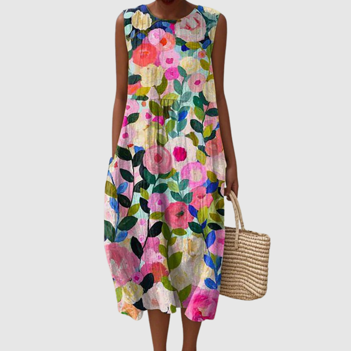 Ava | Bloemen Midi Jurk