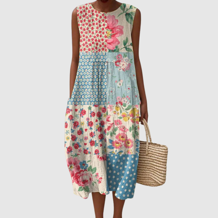 Anna | Patchwork Midi Jurk