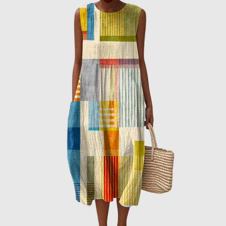 Eve | Geometrische Midi-jurk