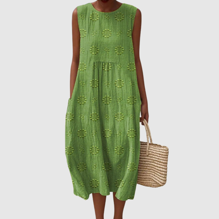 Sara | Patroon Midi Jurk