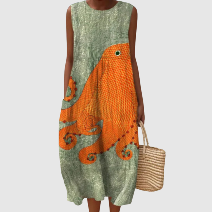 Tess | Oceanic Midi Jurk