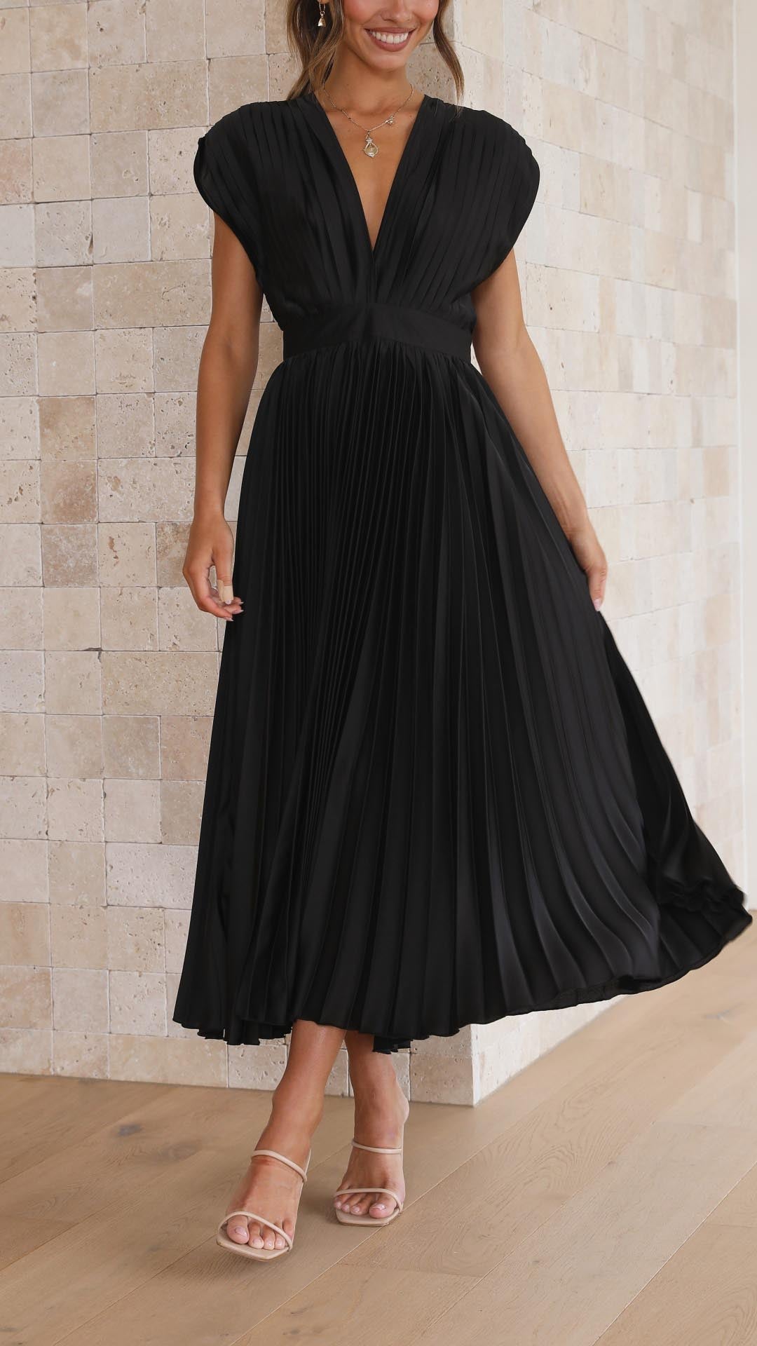 Isla | Elegante plissé jurk