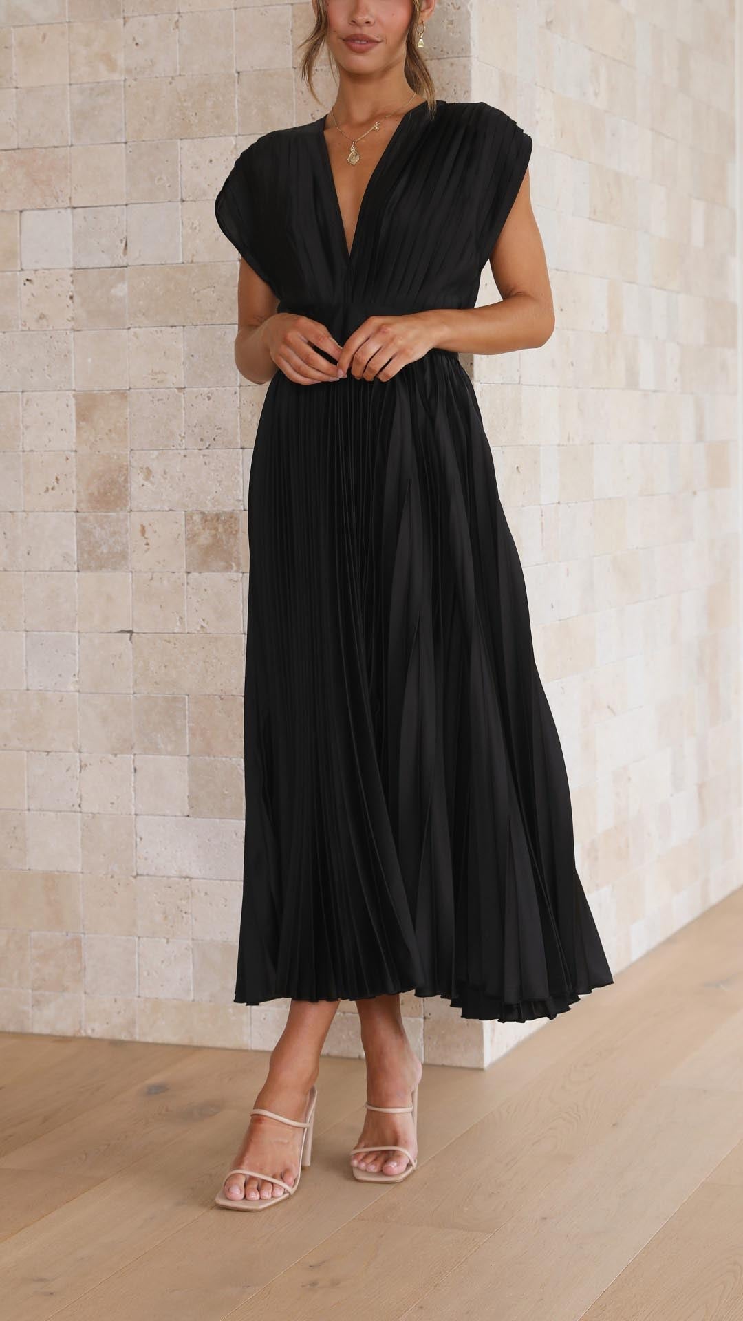 Isla | Elegante plissé jurk