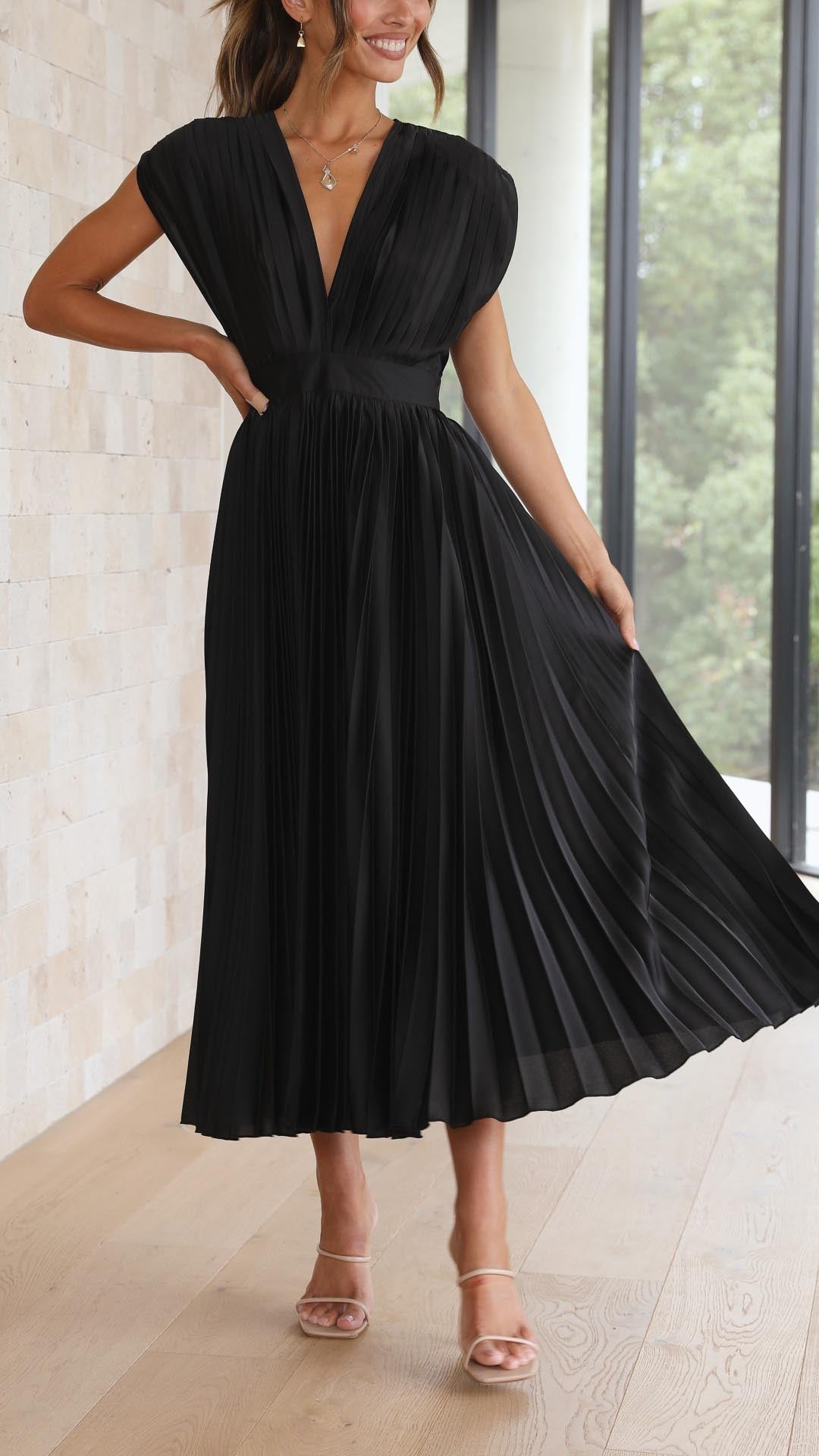 Isla | Elegante plissé jurk