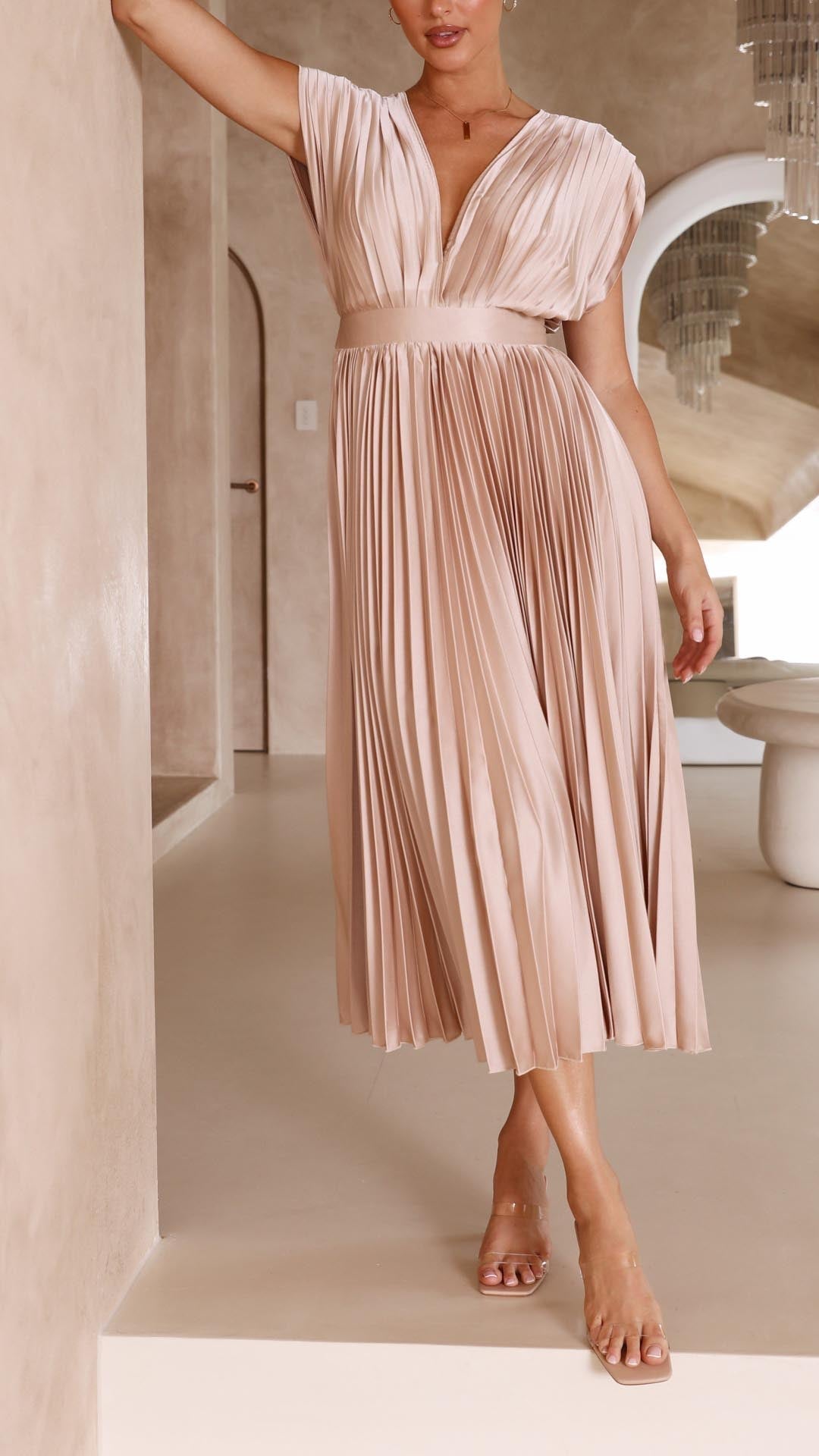 Isla | Elegante plissé jurk