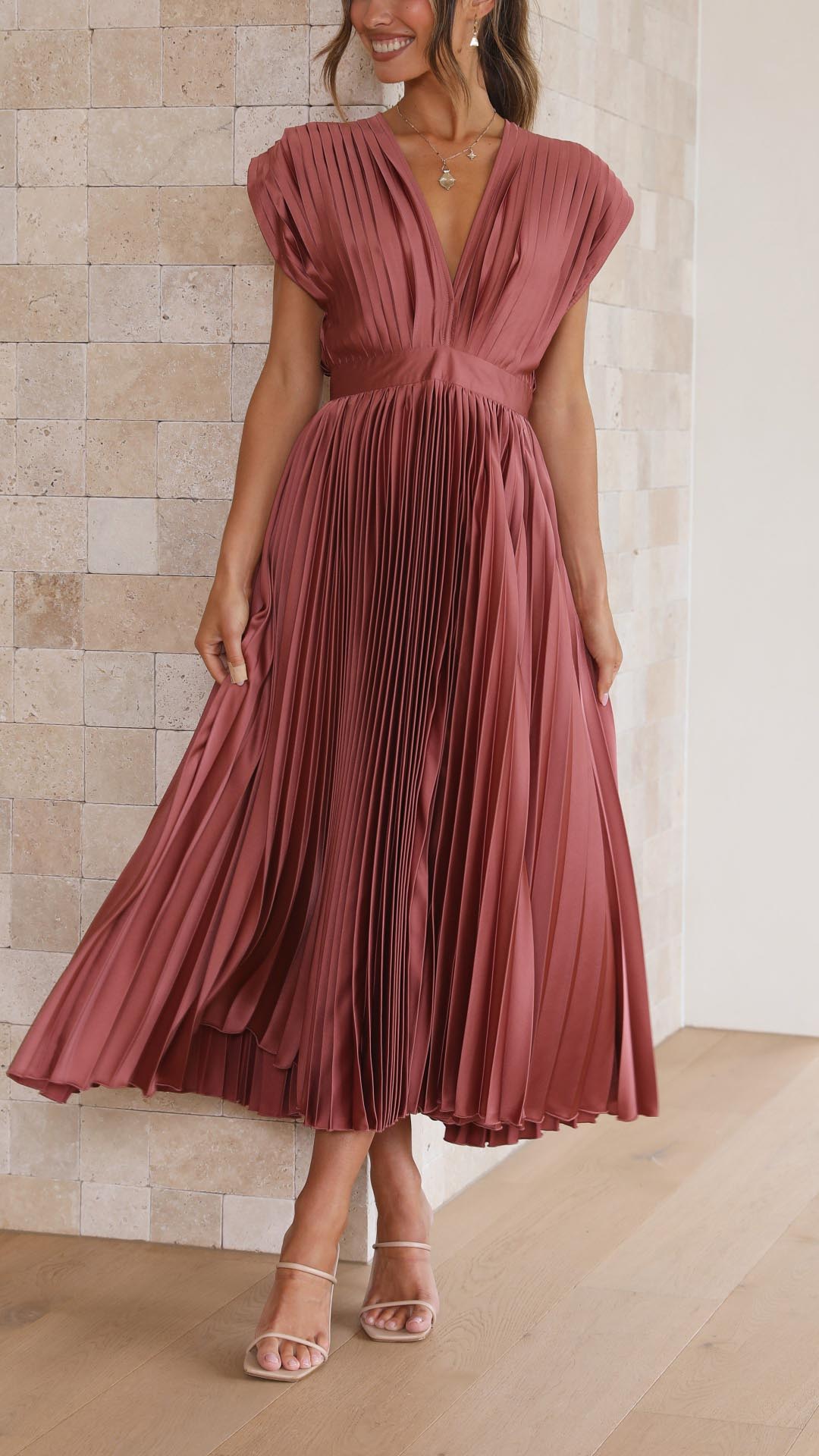 Isla | Elegante plissé jurk
