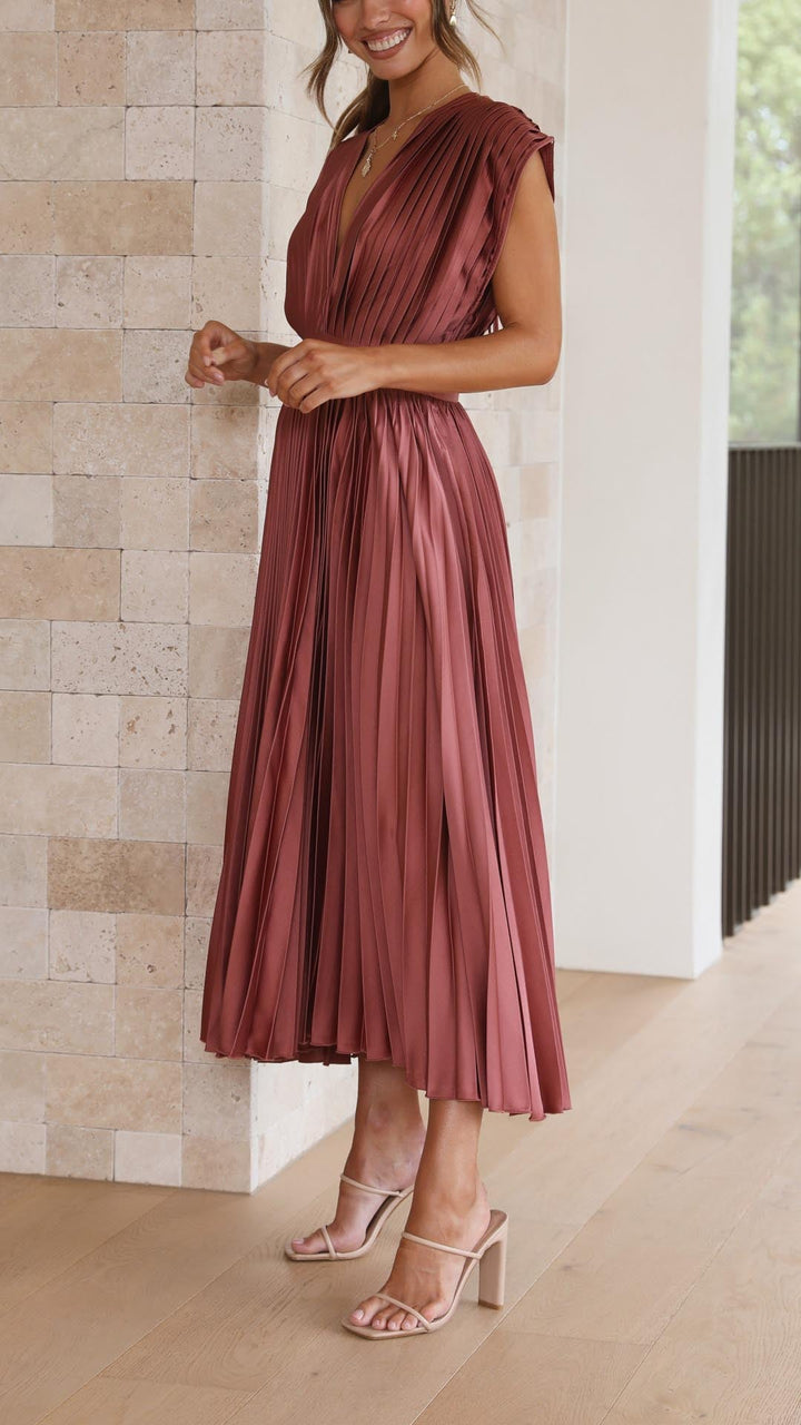 Isla | Elegante plissé jurk