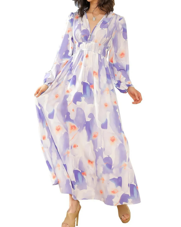 Celine | Vrouwelijke Jurk met Bloemenmotief