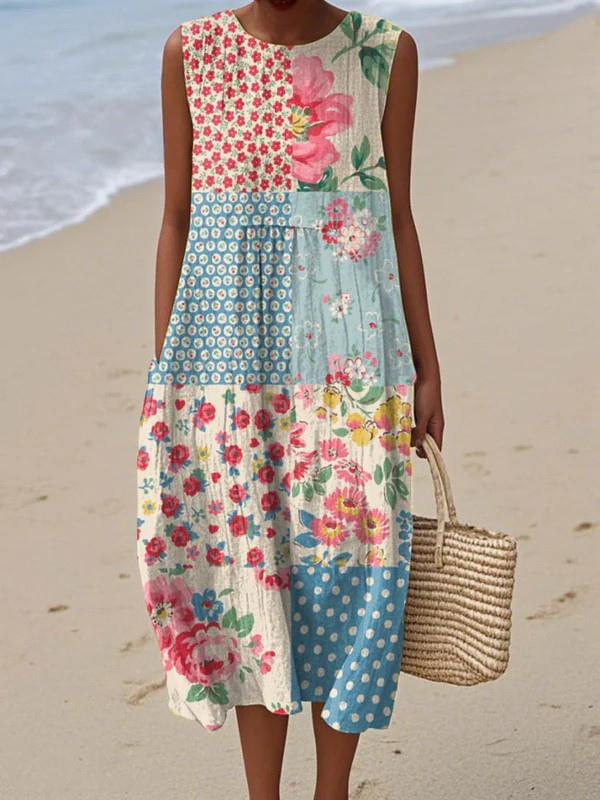 Anna | Patchwork Midi Jurk