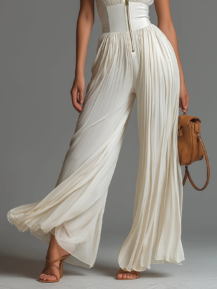Ludovica | Elegante plissé jumpsuit met een verfijnde charme