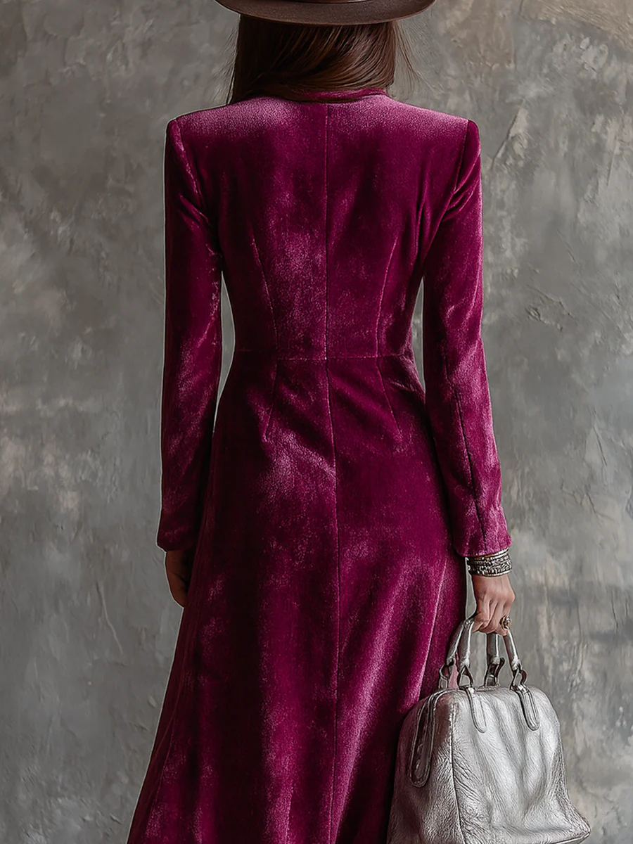 Vera™ | Fluwelen Blazer Maxi Jurk