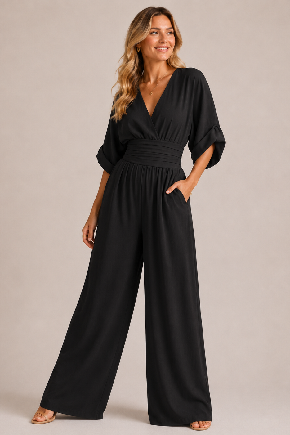 VIVIENNE | Patricia - Jumpsuit met driekwart mouw