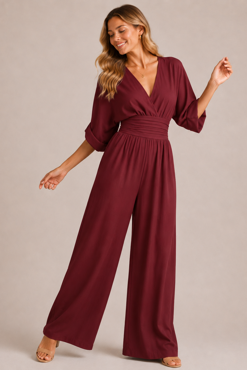 VIVIENNE | Patricia - Jumpsuit met driekwart mouw