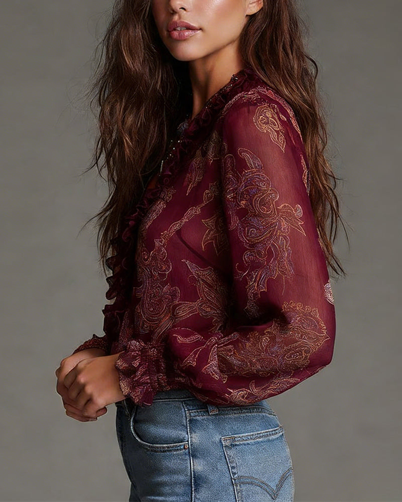 THE KIM - 1/2 ZIP BLOUSE