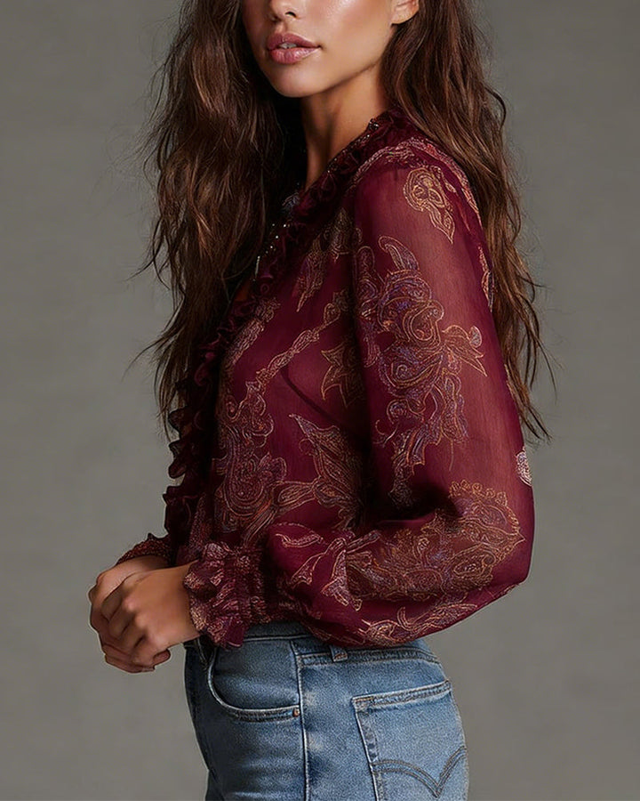 THE KIM - 1/2 ZIP BLOUSE