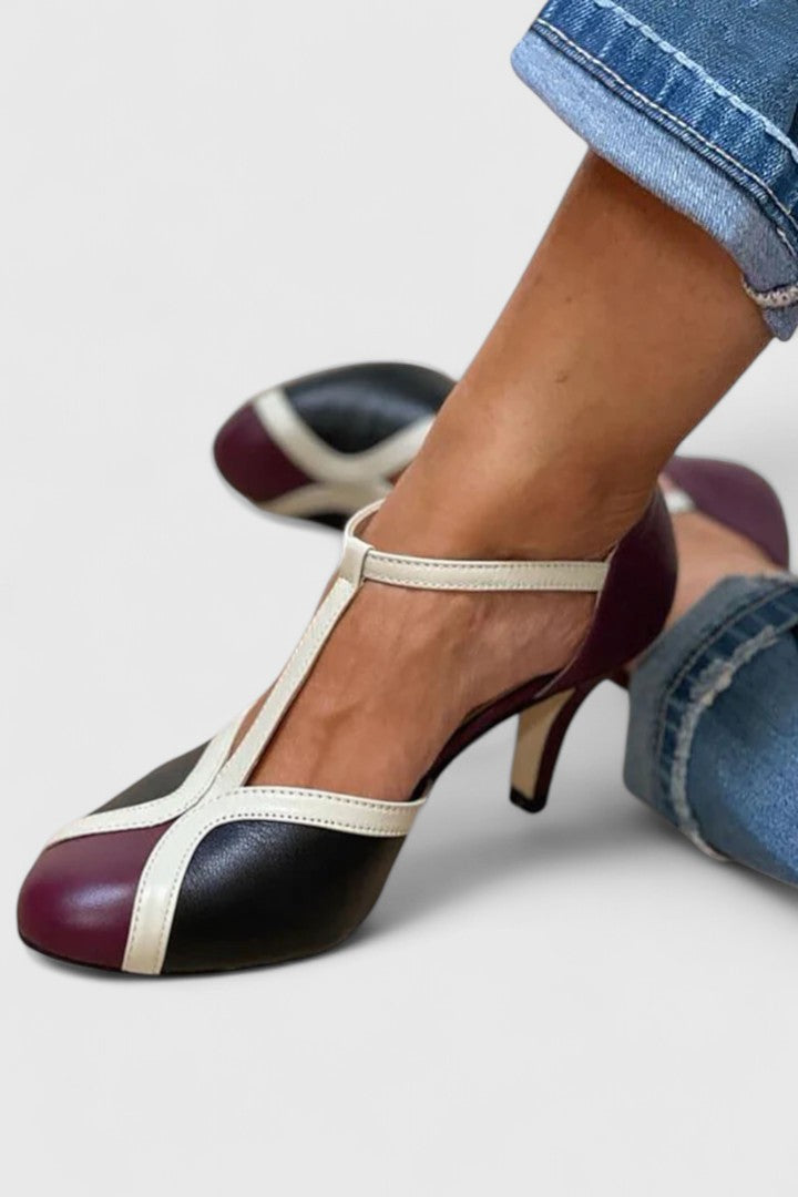 Susan | Comfortabele T-strap Hakken voor de Hele Dag