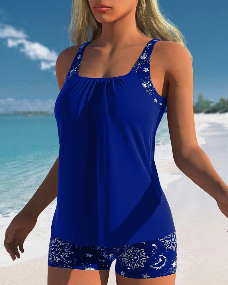 Tankini met zonnedruk