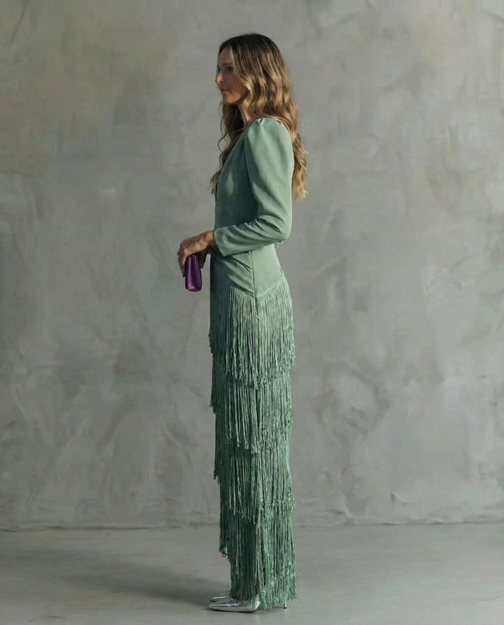 Chiara | Elegante Jurk met Franjes