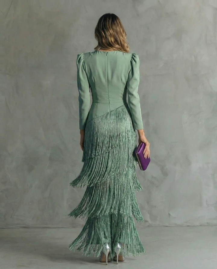 Chiara | Elegante Jurk met Franjes
