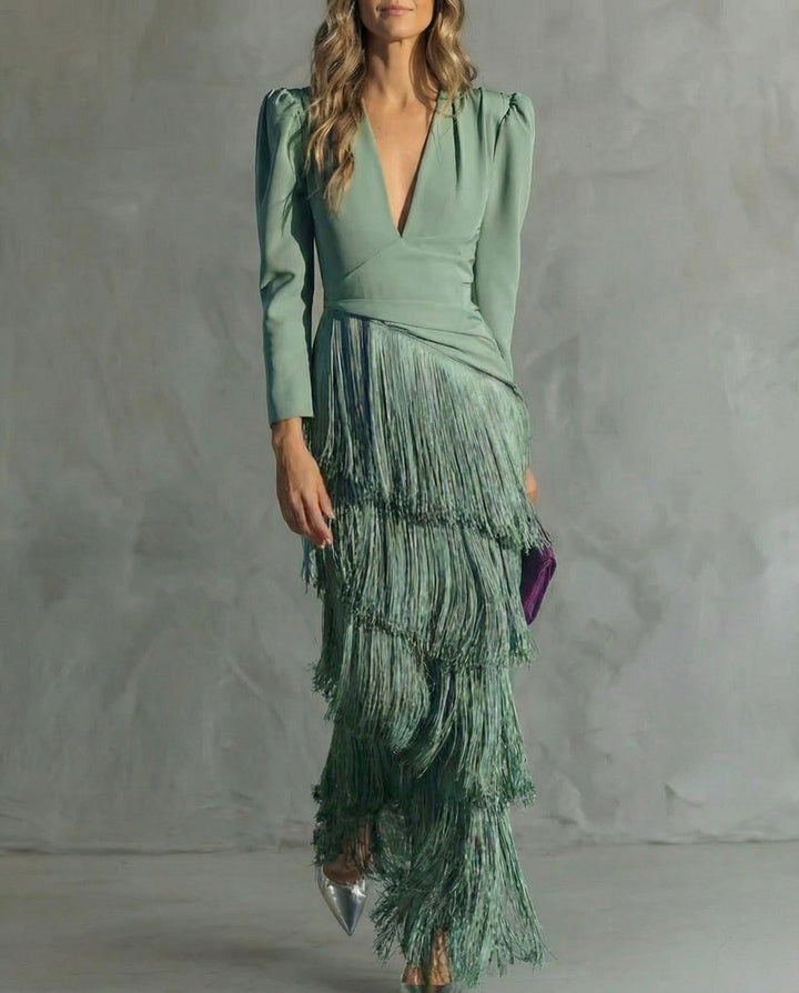 Chiara | Elegante Jurk met Franjes