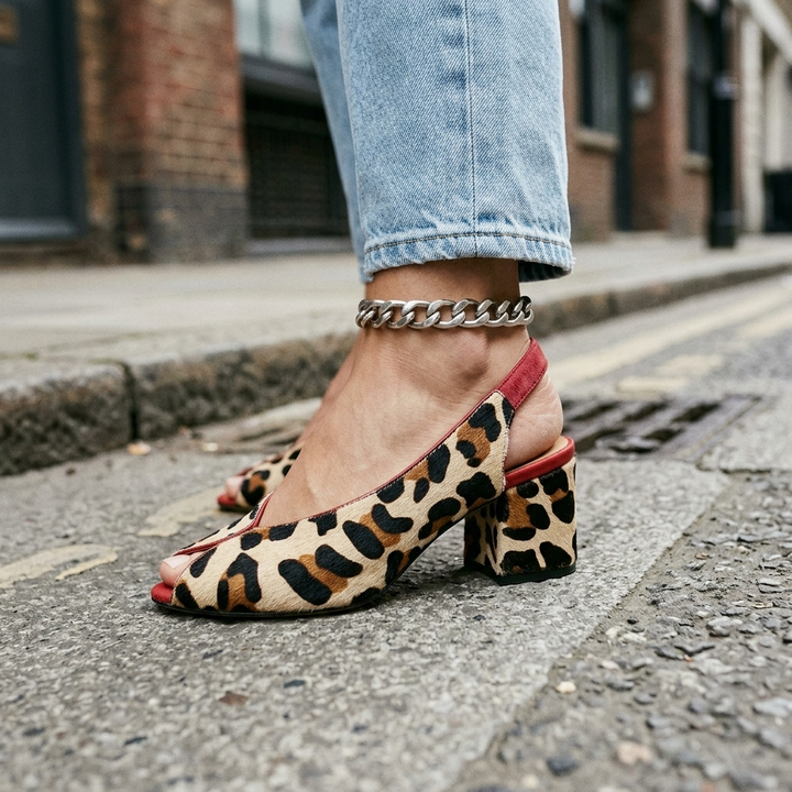 Ruth | Luipaardprint Slingback Hakken