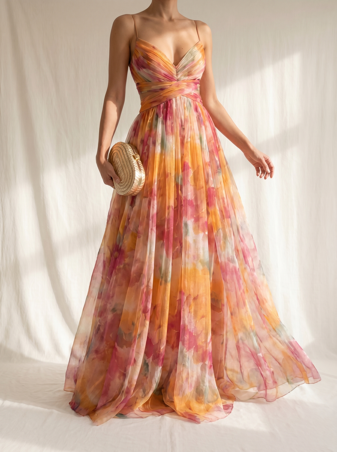 Giselle | Betoverende Maxi-jurk met Bloemenprint