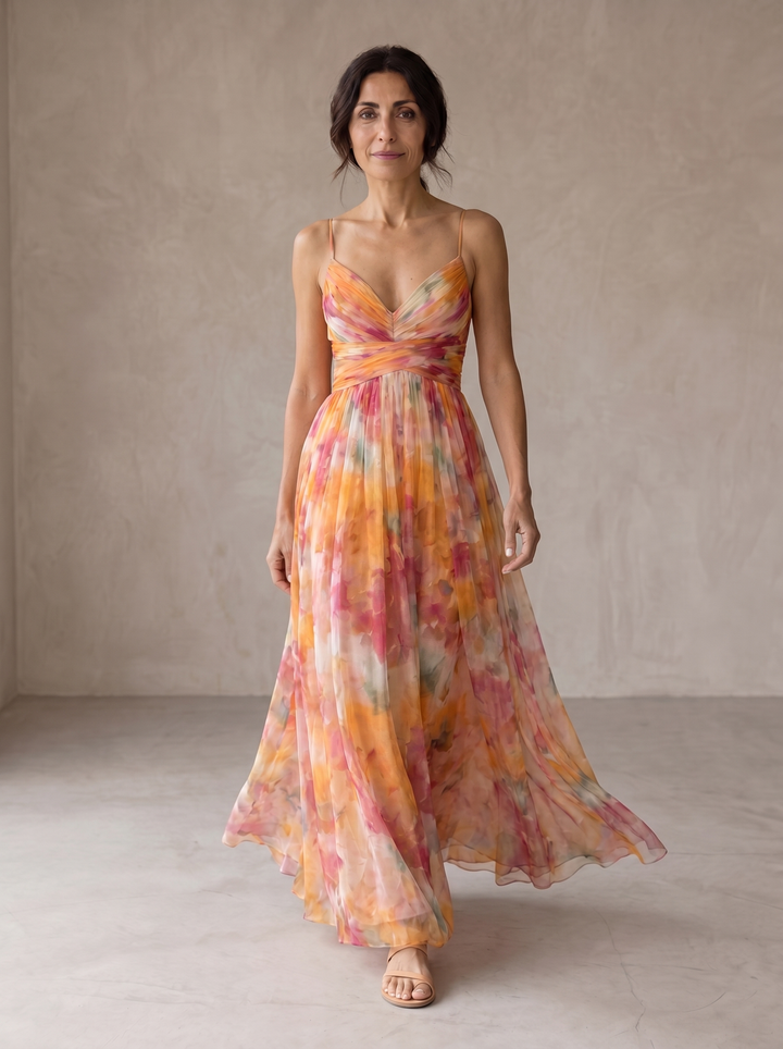 Giselle | Betoverende Maxi-jurk met Bloemenprint