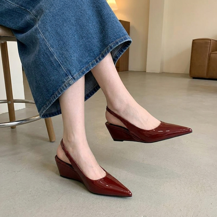 Elena | Elegante Slingback Wedge Hakken