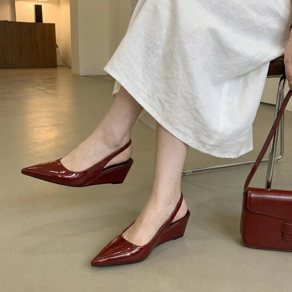Elena | Elegante Slingback Wedge Hakken