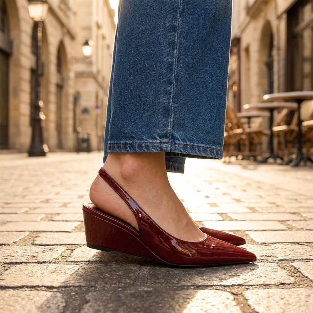 Elena | Elegante Slingback Wedge Hakken