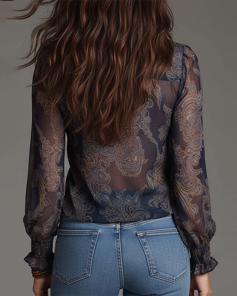 THE KIM - 1/2 ZIP BLOUSE