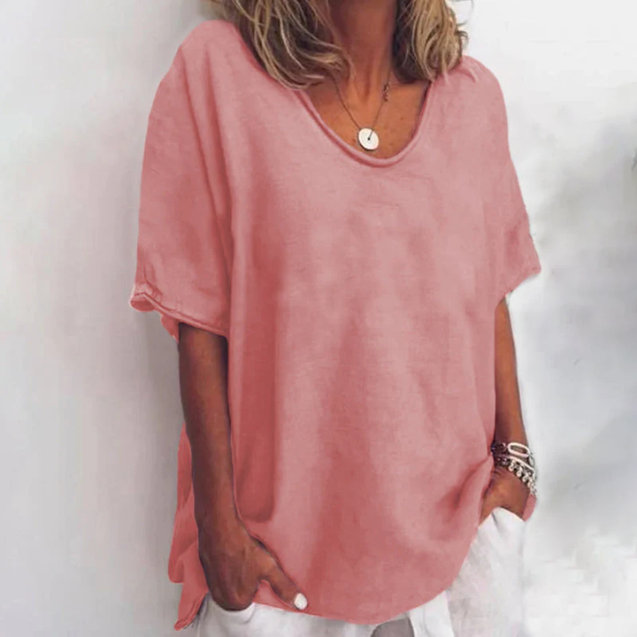 QUINA EN VEELZIJDIGE LINNEN BLOUSE