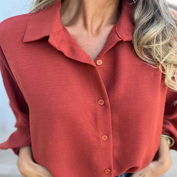CORNELIA I KLASSIEKE LANGERMIGE BLOUSE