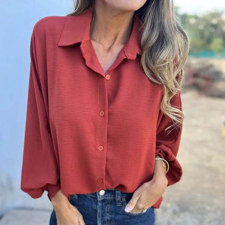 CORNELIA I KLASSIEKE LANGERMIGE BLOUSE