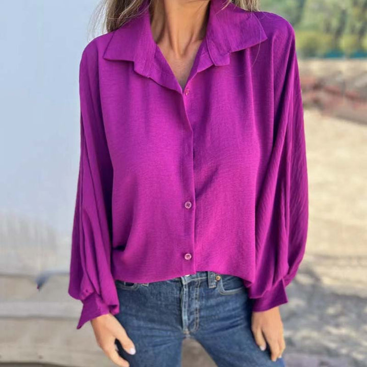CORNELIA I KLASSIEKE LANGERMIGE BLOUSE