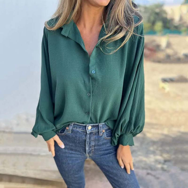 CORNELIA I KLASSIEKE LANGERMIGE BLOUSE